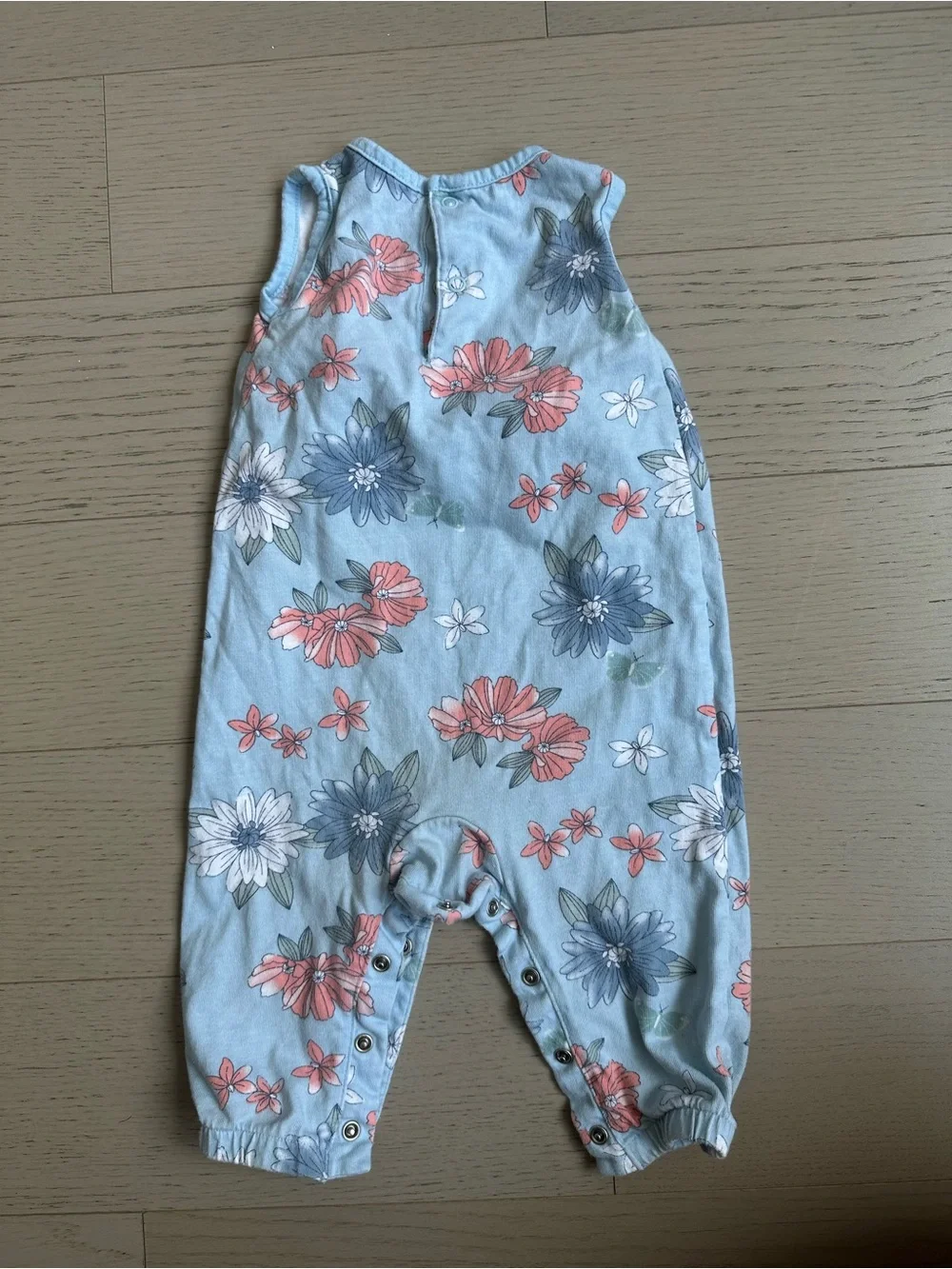 Carter's Light Blue Floral One-Piece